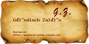 Gündisch Zalán névjegykártya
